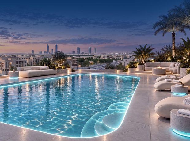 A podium of pools